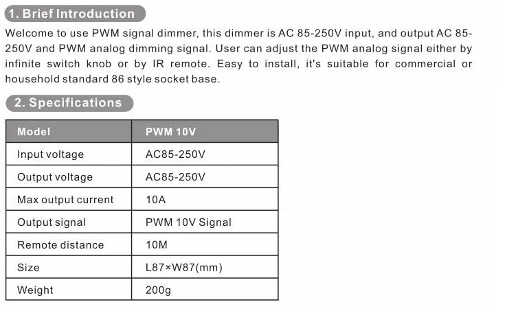 BC AC85-265V настенный со стилем оформления кнопок led PWM 5 V/PWM 10V сигнал Диммер контроллер+ ИК-пульт дистанционного управления для светодиодной ленты