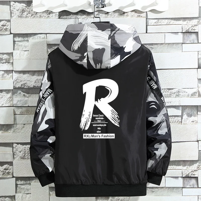 Men Autumn& Winter Coat Korean-style Large Size Plus-sized R Camouflage plus Thick Cotton Jacket Thin Cotton Coat Men's