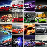 Full Round Drill 5D DIY Diamond Painting Sports Car Scenery Embroidery Cross Stitch Mosaic Bead Art Diamond Adult Kit Home Decor 1