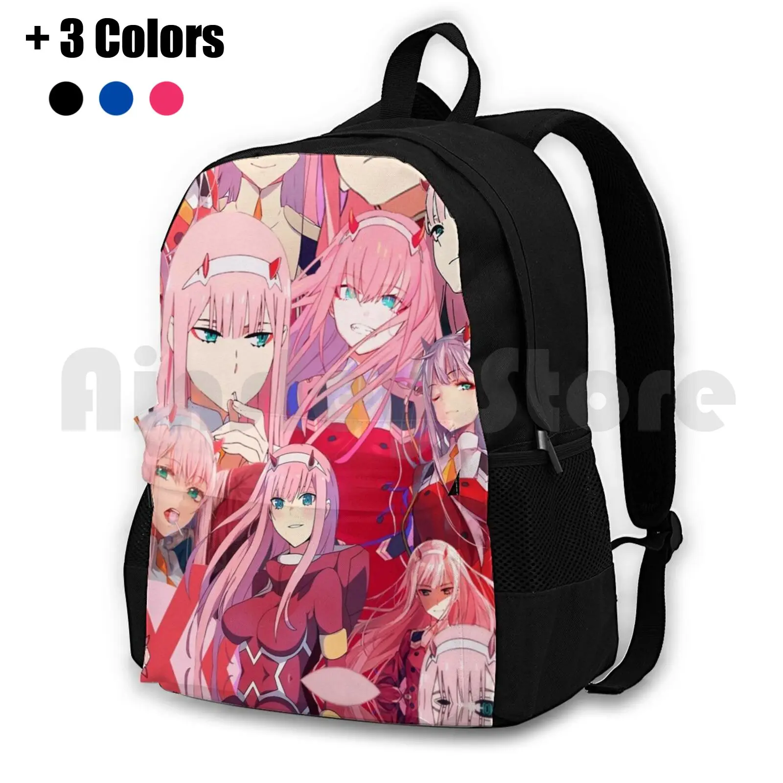 

Рюкзак Zero Two с аниме-коллажем для активного отдыха и походов, спортивная сумка для верховой езды и скалолазания Zero Two Anime Girl Hentai Манга
