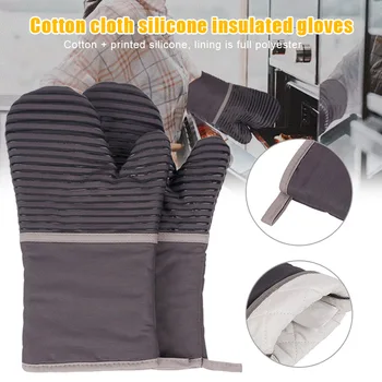 

1 Pair Oven Mitts With Quilted Cotton Lining Heat Resistant Up To 500 Degrees Fahrenheit Kitchen Gloves Flame Oven Mitt Set-30