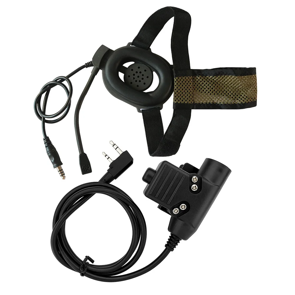 Tactical headset Adjustable Harness Military Airsoft Paintball Hunting Sniper Bowman Elite II Headphones + U94 PTT Kenwood Plug