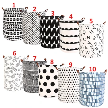 

1PC Cartoon Storage Barrel Standing Toys Folding Laundry Basket Laundry Organizer Pouch Household Clothing Storage Bucket Holder