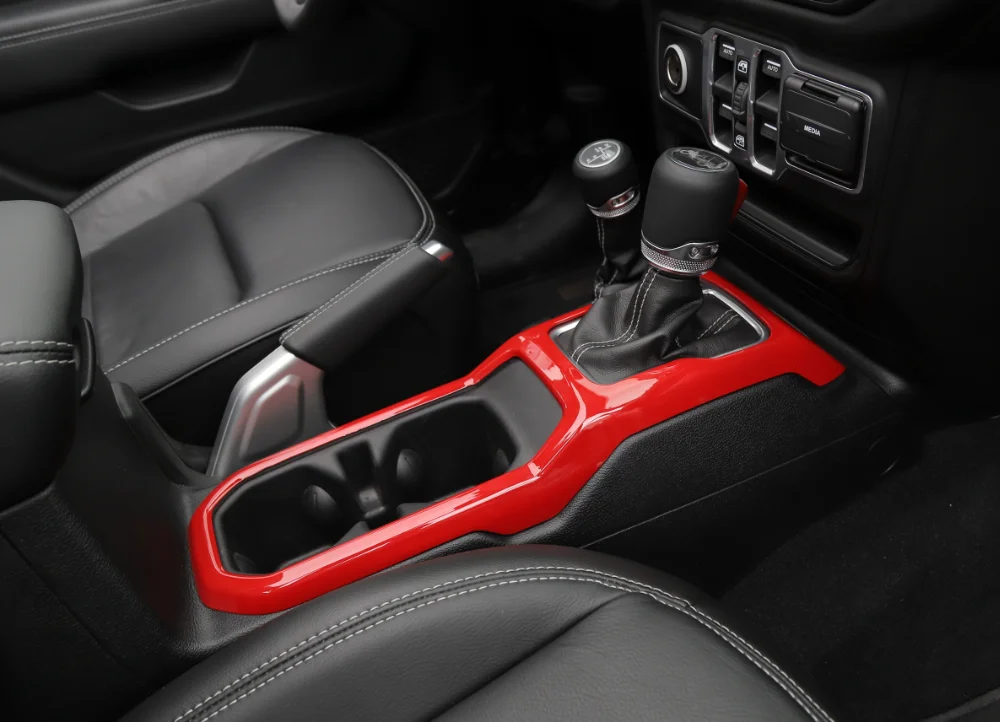 Для Jeep Wrangler JL+ четырехколесный привод переключения передач панель и крышка переключения передач аксессуары для салона автомобиля ABS углеродного волокна вид