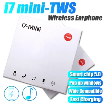 

Acespower Cheap I7 Mini TWS Earphone Box Packing Wide Compatible Smart Wireless Bluetooth Headphone Pop Up Window Earpiece Gift