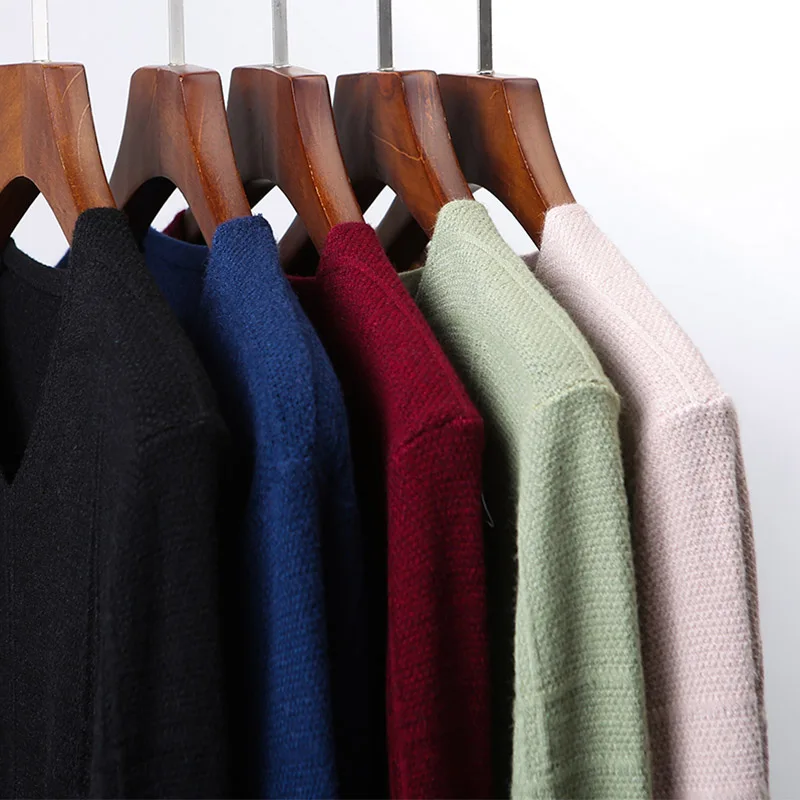 AIRGRACIAS 2019 Autumn Casual Men Sweater V-Neck Plaid Slim Fit Knittwear Mens Sweaters Pullovers Pullover Men Pull Homme M-4XL
