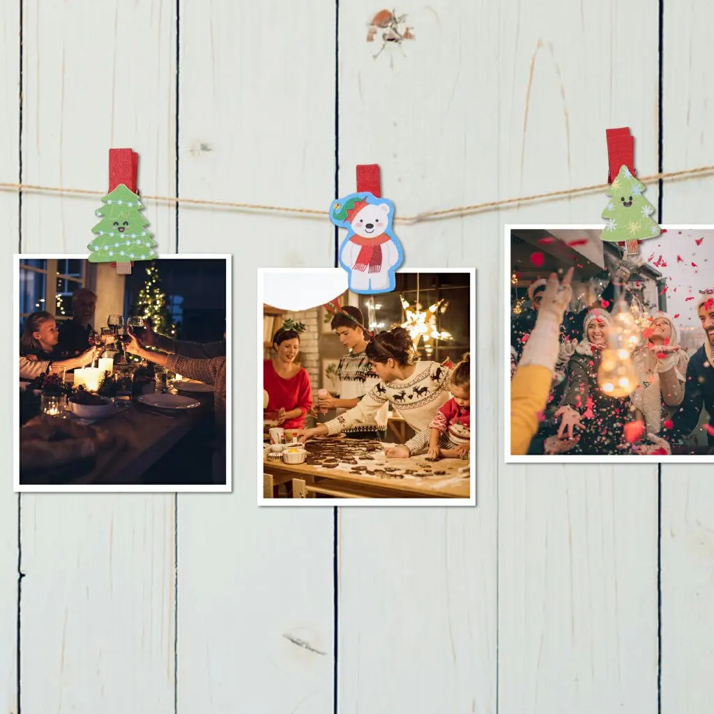 10 шт. Рождественский медведь фотобумага деревянные колышки ручная роспись, деревянные скоросшиватели для рождественской вечеринки декор Рождественская елка орнамент
