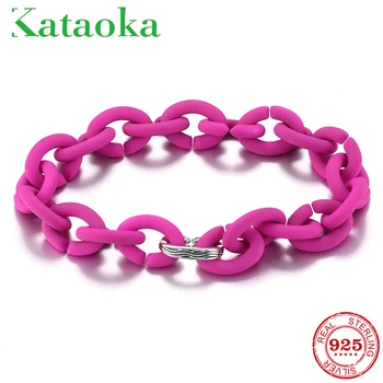 

Top quality bead Round charms Beads black Rubber X DeepPink Handmade Bracelet women Accessories Jewellery Fashion gifts