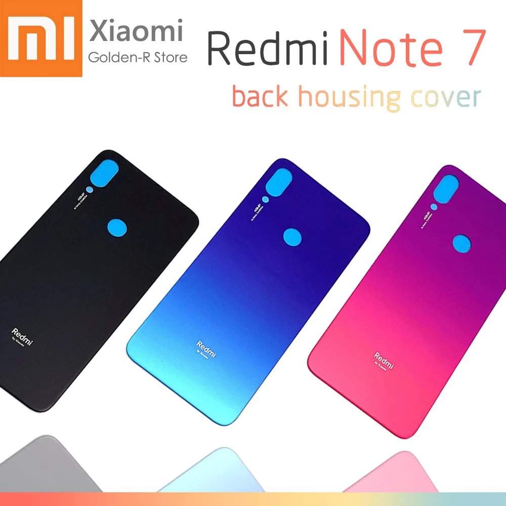 

6.3" for Xiaomi Redmi Note 7 Pro Battery Back Cover Glass Rear Cover Housing Door for Xiaomi Redmi Note7 Replacement
