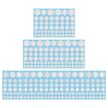 

10Pcs Snowflakes Window Stickers Decorative Wall Decals DIY Window Stickers