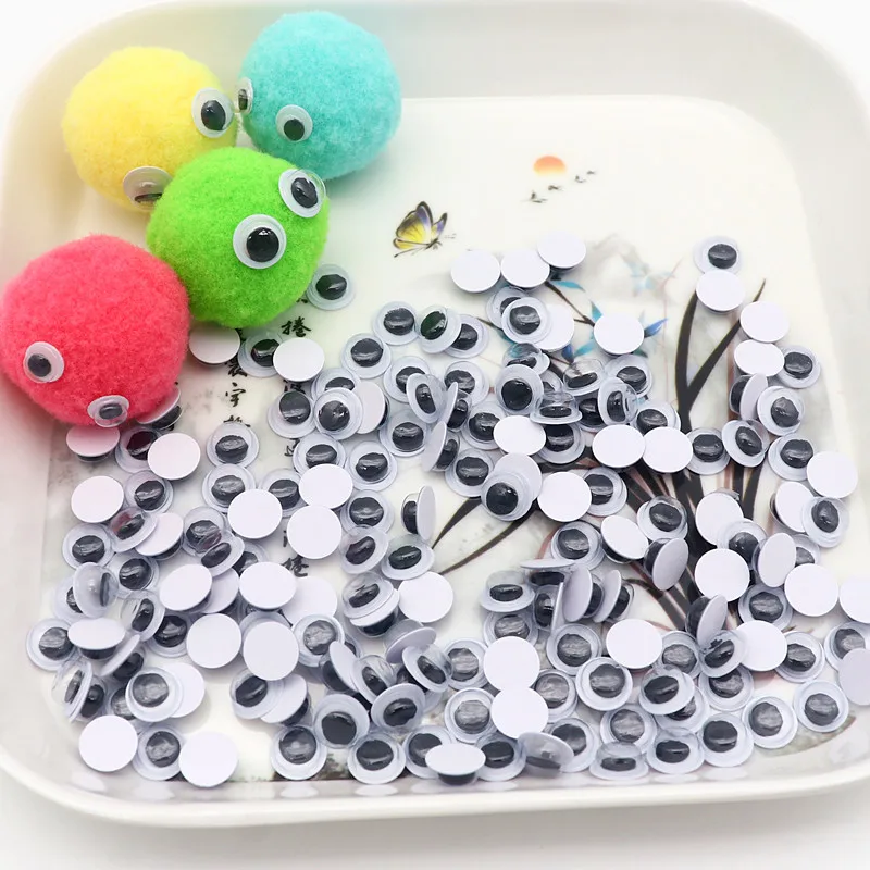 Self-adhesive Doll Eyes Wiggly Googly Eyes DIY Creative Activities Eye Accessories 6/8/10/12/15mm