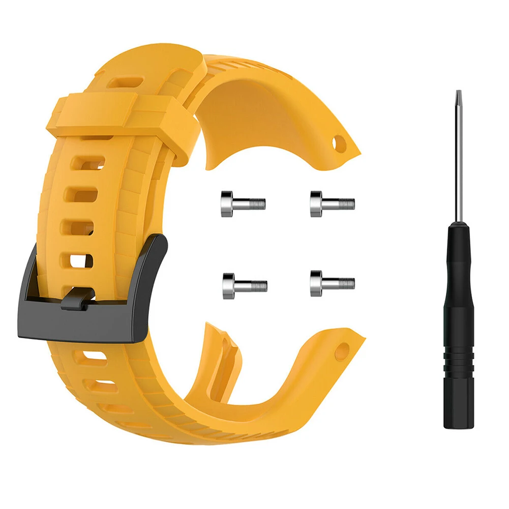 

Soft Silicone Accessories Wrist Durable Watch Band Replacement Fashion Casual Bracelet Strap Quick Release Solid For Suunto 5