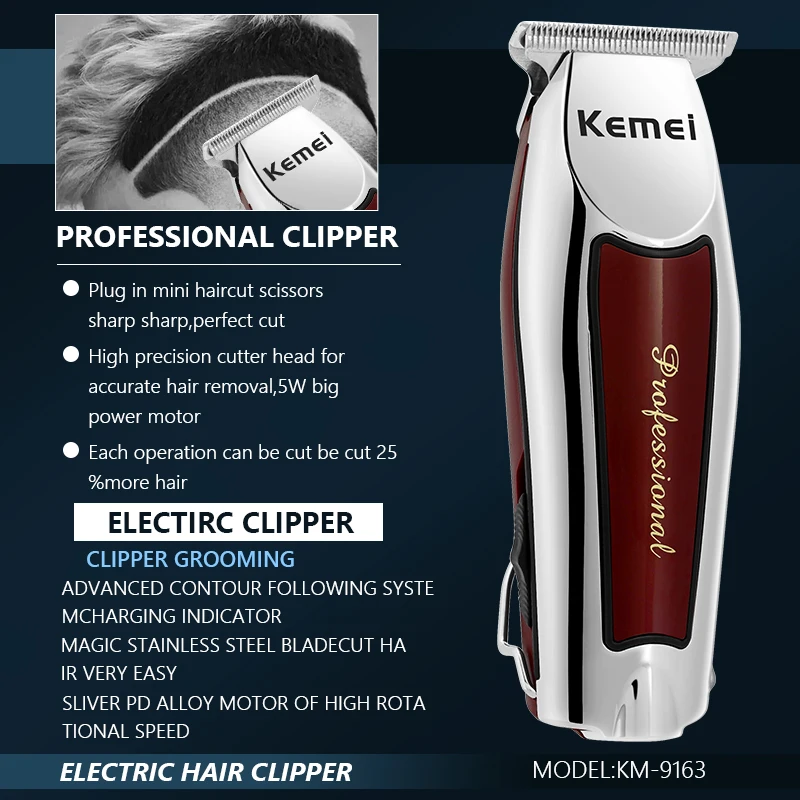 Hair Clipper Hair Trimmer Cord Cordless Hair Trimmer Professional For Men Electric Hair Clipper Beard Cutting Machine Edge Outlines Detail