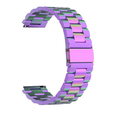 Steel Colorful Металлический ремешок из нержавеющей стали для Xiaomi Amazfit Bip/Stratos 2/Pace/GTS GTR 42 мм 47 мм ремешок для huawei Watch GT 2 полосы для Galaxy - Цвет: Steel Colorful