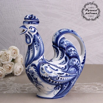 

Jug "Rooster", 22x14x28 cm, gzhel 4852864