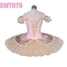 Взрослый розовый персиковый Щелкунчик классическая балетная пачка для женщин профессиональный балетная пачка для девочек балетная сцена costumeBT9034