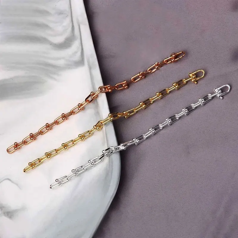 Women's S925 silver U-shaped bracelet, high quality, original, classic, elegant, multi color, women's jewelry, free delivery Women's S925 silver U-shaped bracelet, high quality, original, classic, elegant, multi color, women's jewelry, free delivery