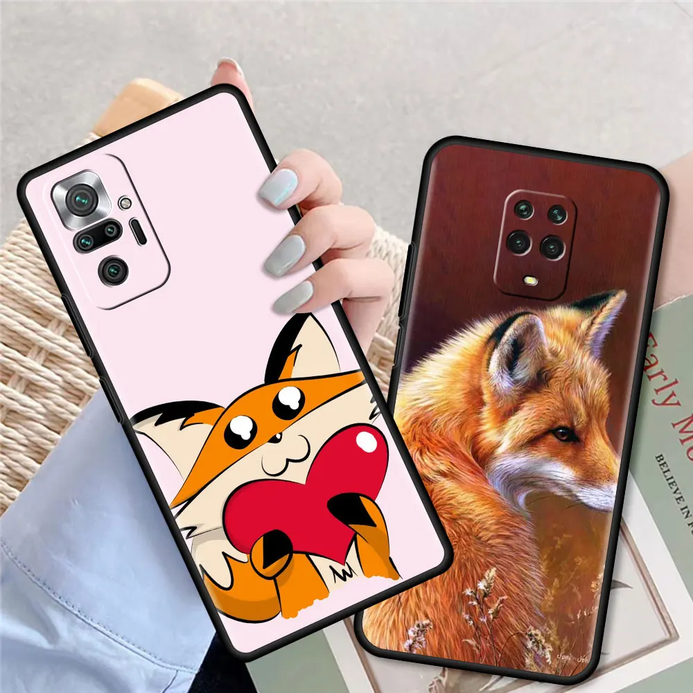 Fashion Case for Xiaomi Redmi Note 9S 9 8 7 8T 10 Pro 9C 9A 7A 6A 8A 6 K40 Soft Cover Phone Coque Cute Arctic Fox | Мобильные