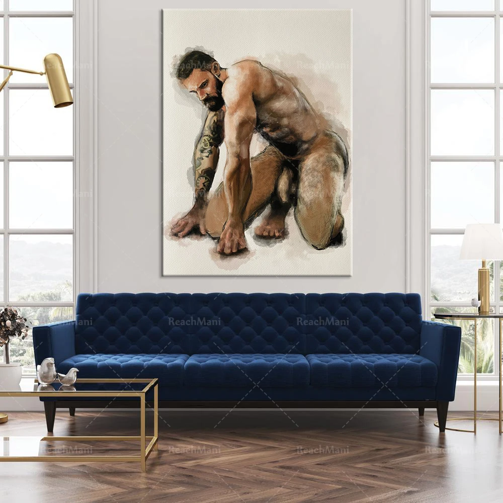 Gay Art Canvas Painting Male Male Wall Canvas | Art Prints Wall Decor - Print - Aliexpress