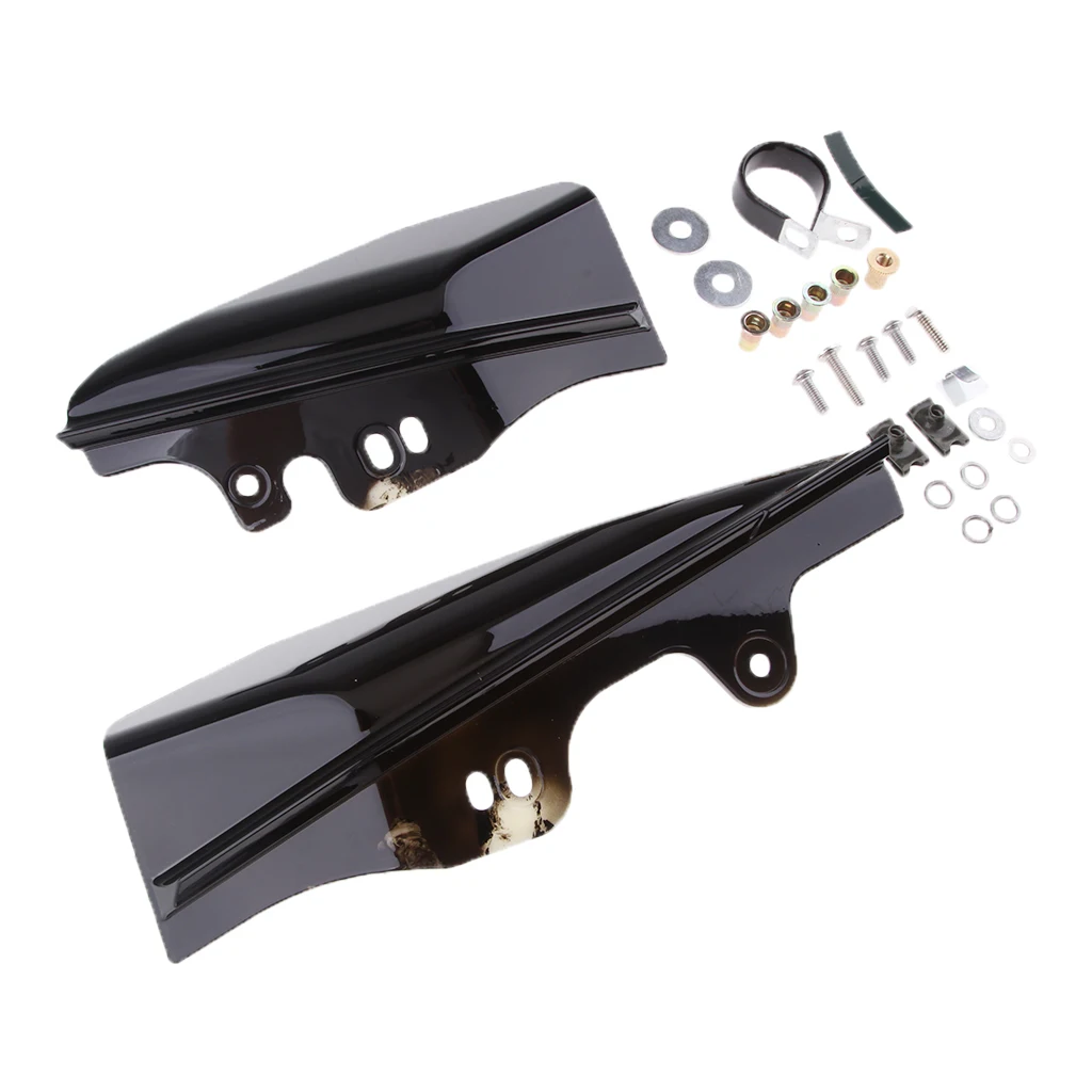 Black Mid-Frame Air Deflectors For Harley CVO Electra Street Glide 2009-2016