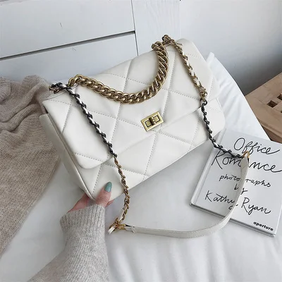 beige DORANMI ромбовидная решетка кожаные женские сумки Роскошные брендовые Дизайнерские Большие женские сумки-мессенджеры на ремне на цепочке Bolso G211 - Цвет: beige