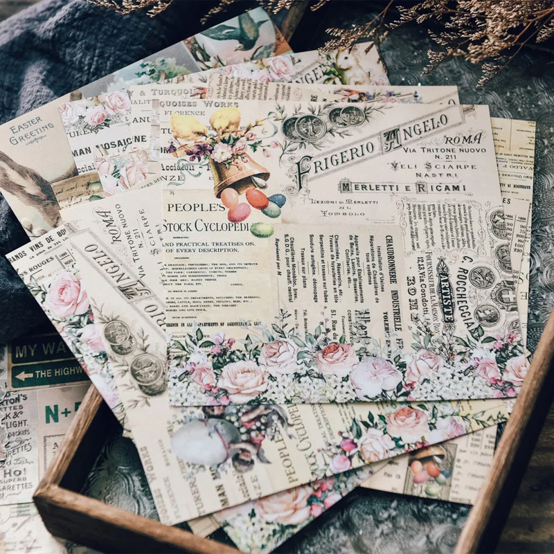 Panalisacraft 24 sheets 6"X6" vintage Easter paper Scrapbooking patterned paper pack handmade craft Background pad card