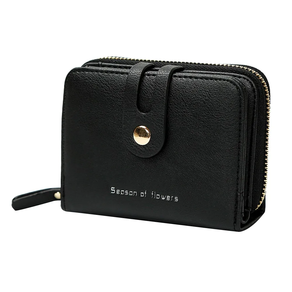 

New Leather Women Wallet Hasp Small and Slim Coin Pocket Purse Women Wallets Cards Holders Luxury Brand Wallets Designer Purse 8