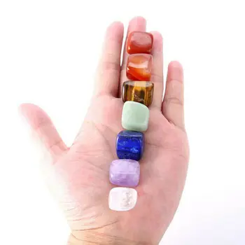 

7pcs set Beautiful arrival Design Chakra Natural Gemstone Reiki Healing Quartz Irregular Polished Stones
