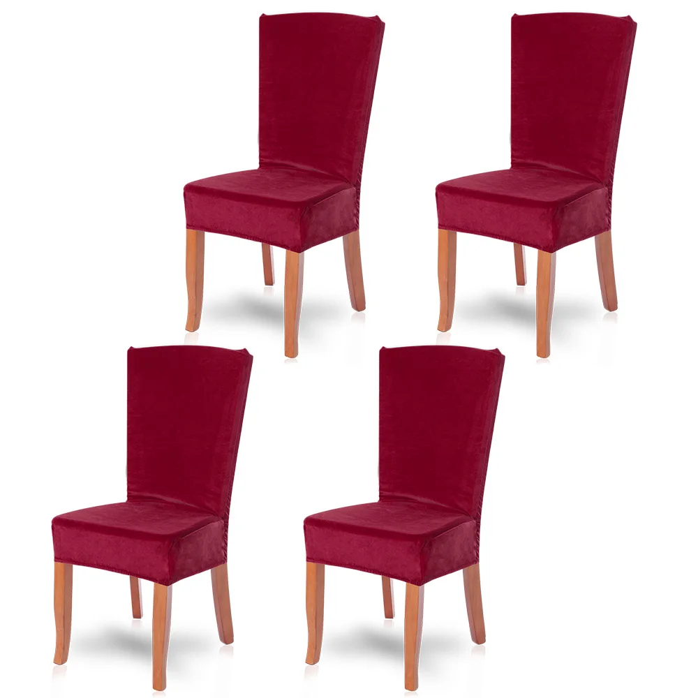 

1pcs Morden Soild Color Stretch Chair Cover Restaurant Elastic Slipcover Dining Room Fundas Removable Seat Case for Wedding