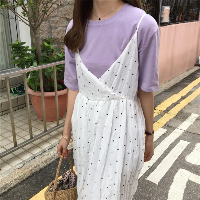 95% Cotton Candy Colors T Shirt Summer Women Loose Solid Tee Shirt Female Short Sleeve Tops Tees Causal O-Neck Basic T-shirt