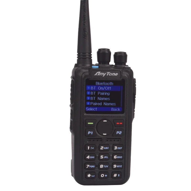 Дешево Anytone AT D878UV PLUS Любительская рация двухдиапазонный цифровой DMR и аналоговый font b gps b font APRS bluetooth PTT двухстороннее радио с пк кабелем