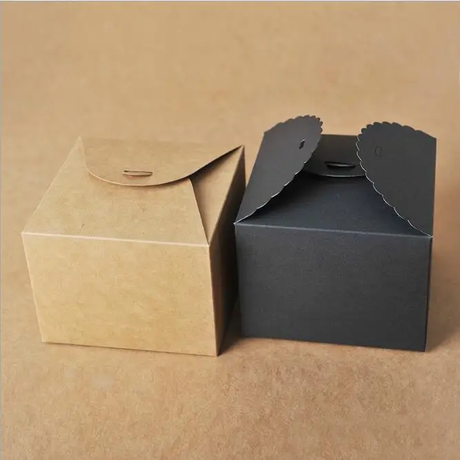 

5pcs 9*9*6cm Kraft Paper Candy Box Square Wedding Favor Box Small Sweet Gift Box Party Supply Packaging Bag