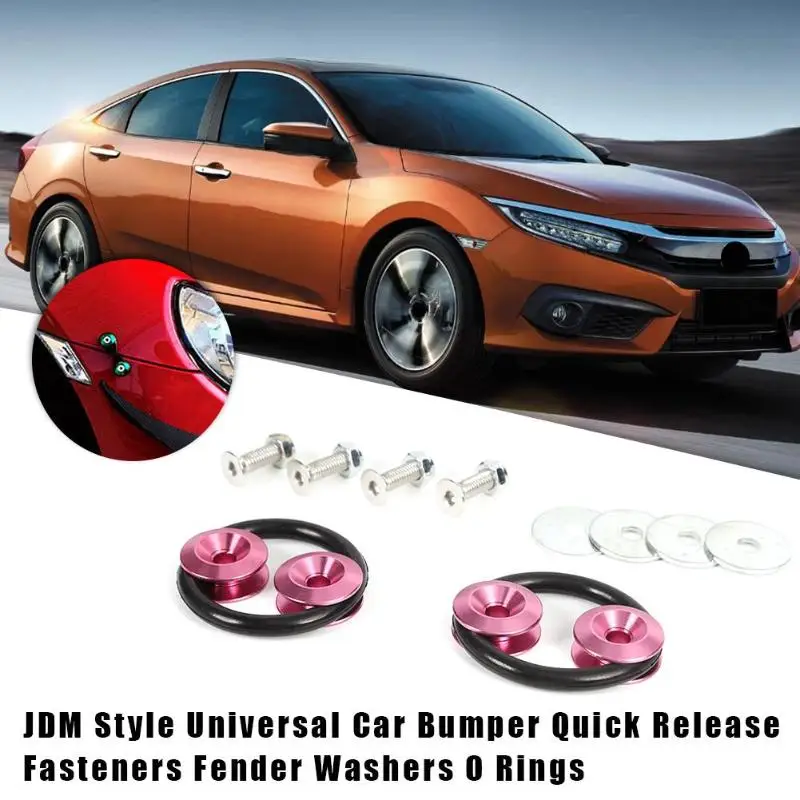 JDM СТИЛЬ Автомобильный бампер быстроразъемные крепежи шайба увеличенная гайки уплотнительные кольца