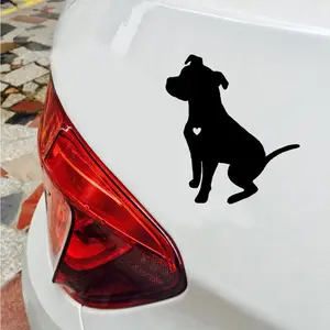 Generic Auto Sticker Autoaufkleber Lustig Dog Schwarzer Pitbull
