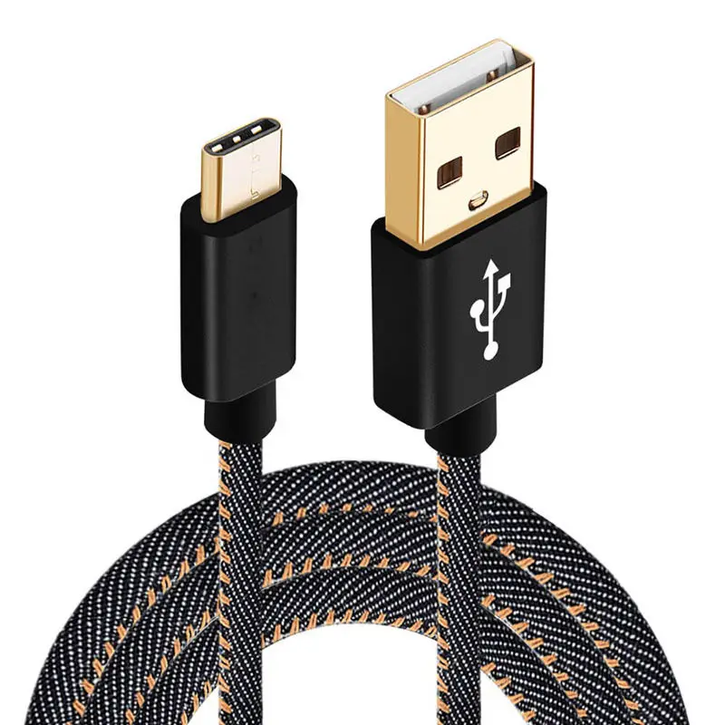 USB 3,1 type C кабель для samsung Galaxy Note 9 8 S10 9 Plus для xiaomi 9 cc9 9 se 8 телефон зарядное устройство кабель для передачи данных автомобильный зарядный кабель - Цвет: Черный