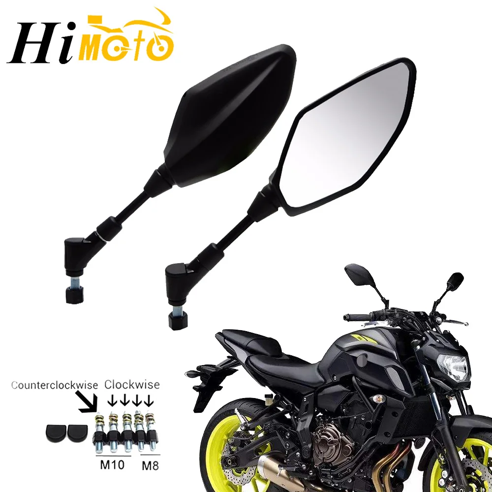 Universal 8mm 10mm Motorcycle Bike Rear View Side Mirrors For Yamaha