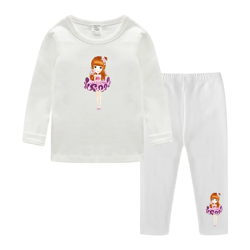 

2019 New Pyjamas Baby Girls Sleepwear Kids Clothes Cotton Long Sleeve Children Christmas Pajamas For Girls 2 4 6 8 9 10 11 Years