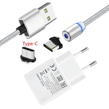 Магнитный зарядный кабель USB type C для Nokia 7 8 8,1, магнитный кабель для huawei P20 lite P30 Pro Honor view 20 10 LG G6 Q9, быстрое зарядное устройство для телефона