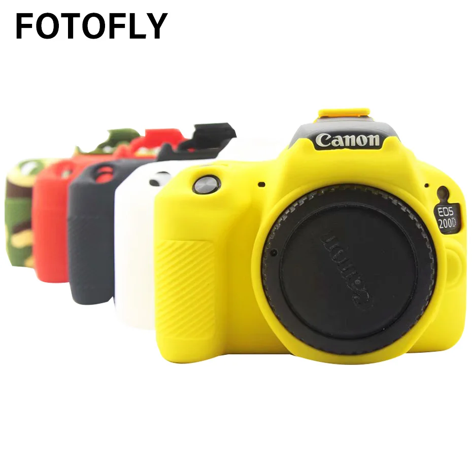 Soft Silicone Case For Canon EOS 200D 200dii Camera Protective Body