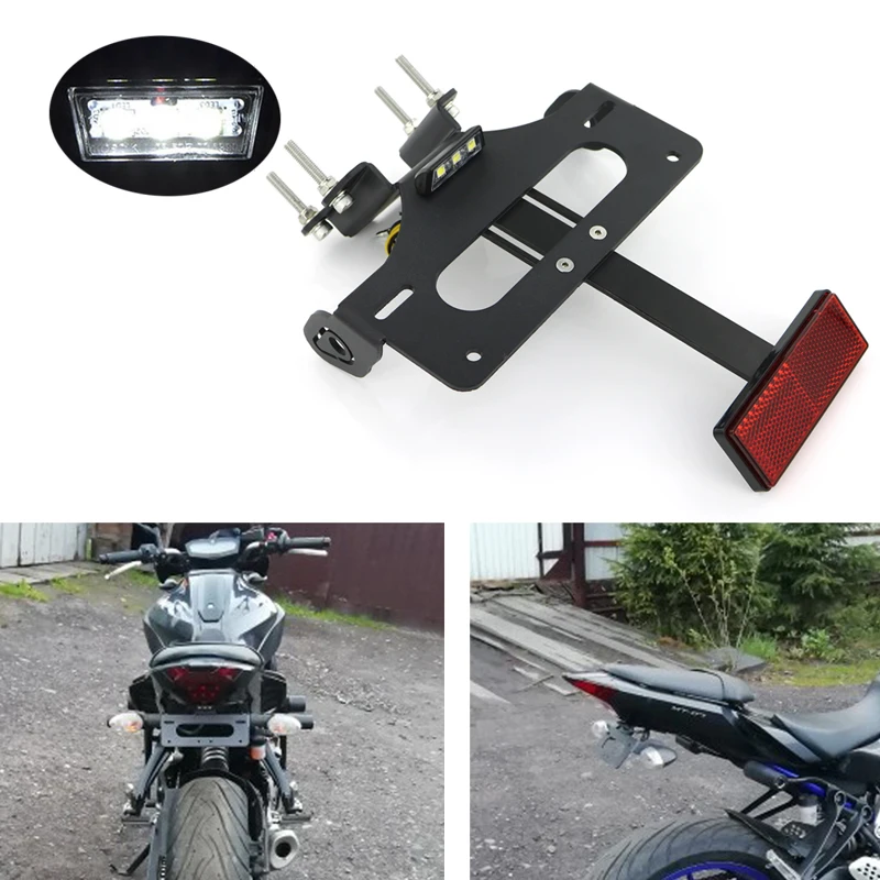 Подходит для Yamaha MT 07 FZ MT07 2014 2020 Номерного Знака Держатель Кронштейн задние