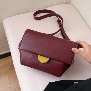 

Fashion Women Crossbody Bag PU Leather New Brand Shoulder Bags Female Small Handbag Double-Layer Solid Ladies Messenger Bags