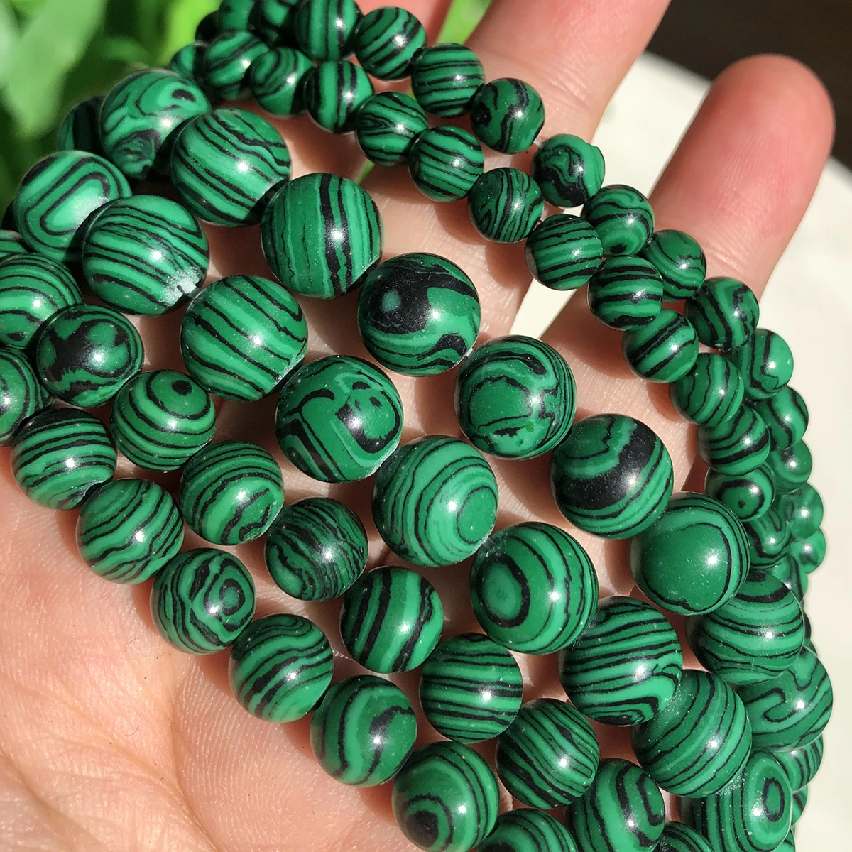 Natural Blue Malachite Stone Smooth Round Beads For Jewelry Making DIY  Bracelets Handmade Accessories Wholesale 4/6/8/10/12mm - AliExpress