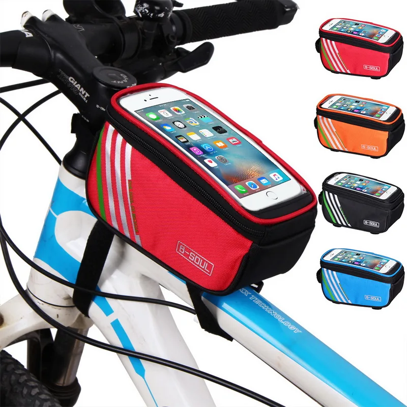 

Bicycle Bag Cycling Accessories Waterproof Touch Screen MTB Frame Front Tube Storage Mountain Road Bike Bag for 5.0 inch Phone