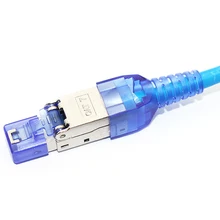 10 шт./лот без инструментов экранированный RJ45 Cat 7 разъём Cat7 штекер/Cat7 соединители модульные 23/24AWG