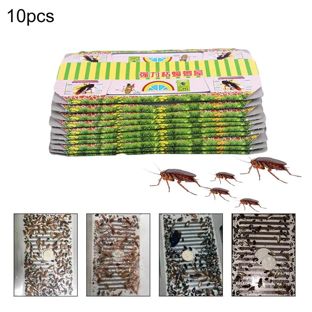 

10 Pcs Cockroach Pitfall House Killing Cockroach Trap Repellent Killer Bait Trap Sticker Catcher Traps Insect Pest Eco Repeller