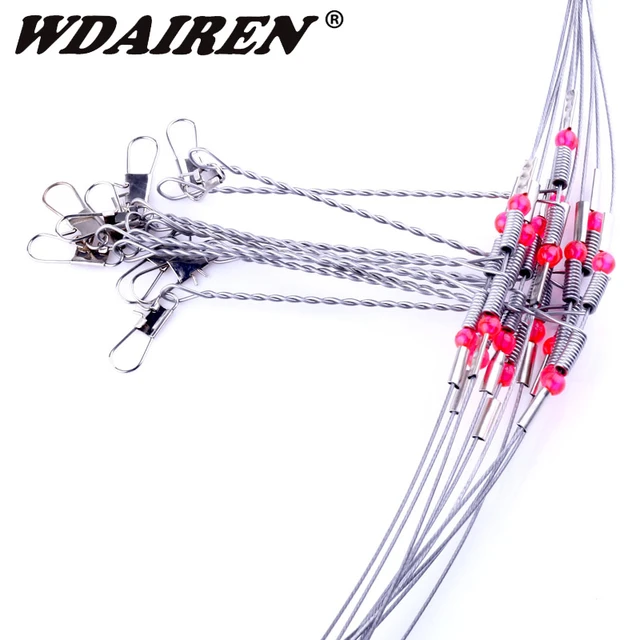 WDAIREN Anti-Winding 1-5 Swivel String Fishing Hook Steel Rigs Wire Leader  Hooks High Quality