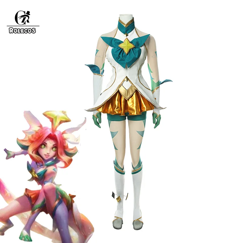

ROLECOS Game LOL Neeko Cosplay Costume Star Guardian Neeko Cosplay Costumes Suit Women Sexy Dress Halloween Uniform Full Set
