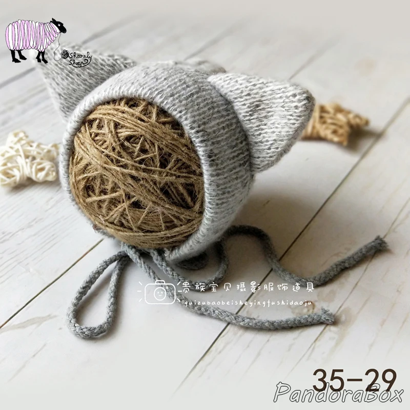 Newborn Photography Props Baby Boy Girl Photoshoot Bear Hat+Rompers Outfits bebe fotografia Accessories Baby fotoshooting Clothes