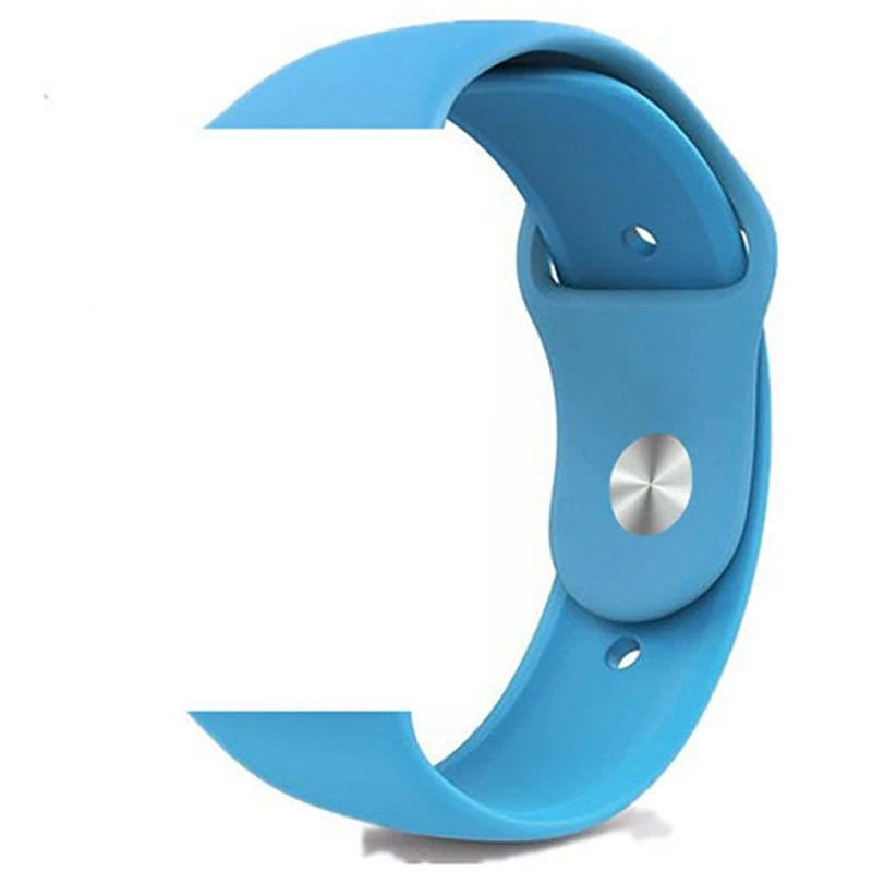 Ремешок для Apple Watch 5 4 3 2 1 силиконовый спортивный браслет для часов Apple Watch 44 мм 40 мм 42 мм 38 мм Ror IWatch band - Цвет ремешка: Blue