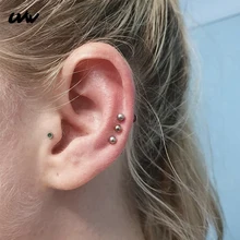 UVW079 1 шт., трендовая хирургическая стальная штанга, сегмент трагуса, для бровей, спираль, Лабрет, губы, уха, кость, пирсинг, ювелирные изделия для тела, женские серьги